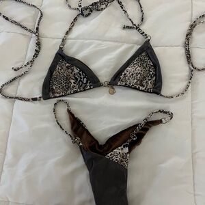 Reversible Leopard Print Bikini Set